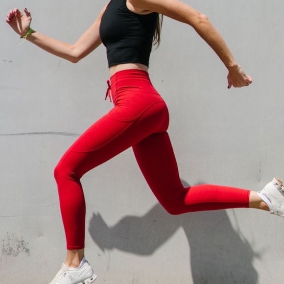 ZYIA Pants & Jumpsuits Zyia Red Battleship Drawstring Luxe Poshmark